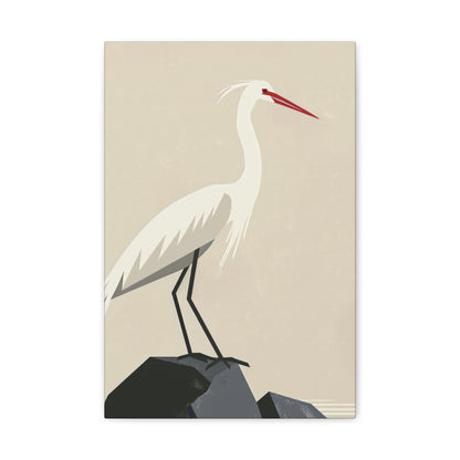 Stork Digital Illustration Canvas Gallery Wraps