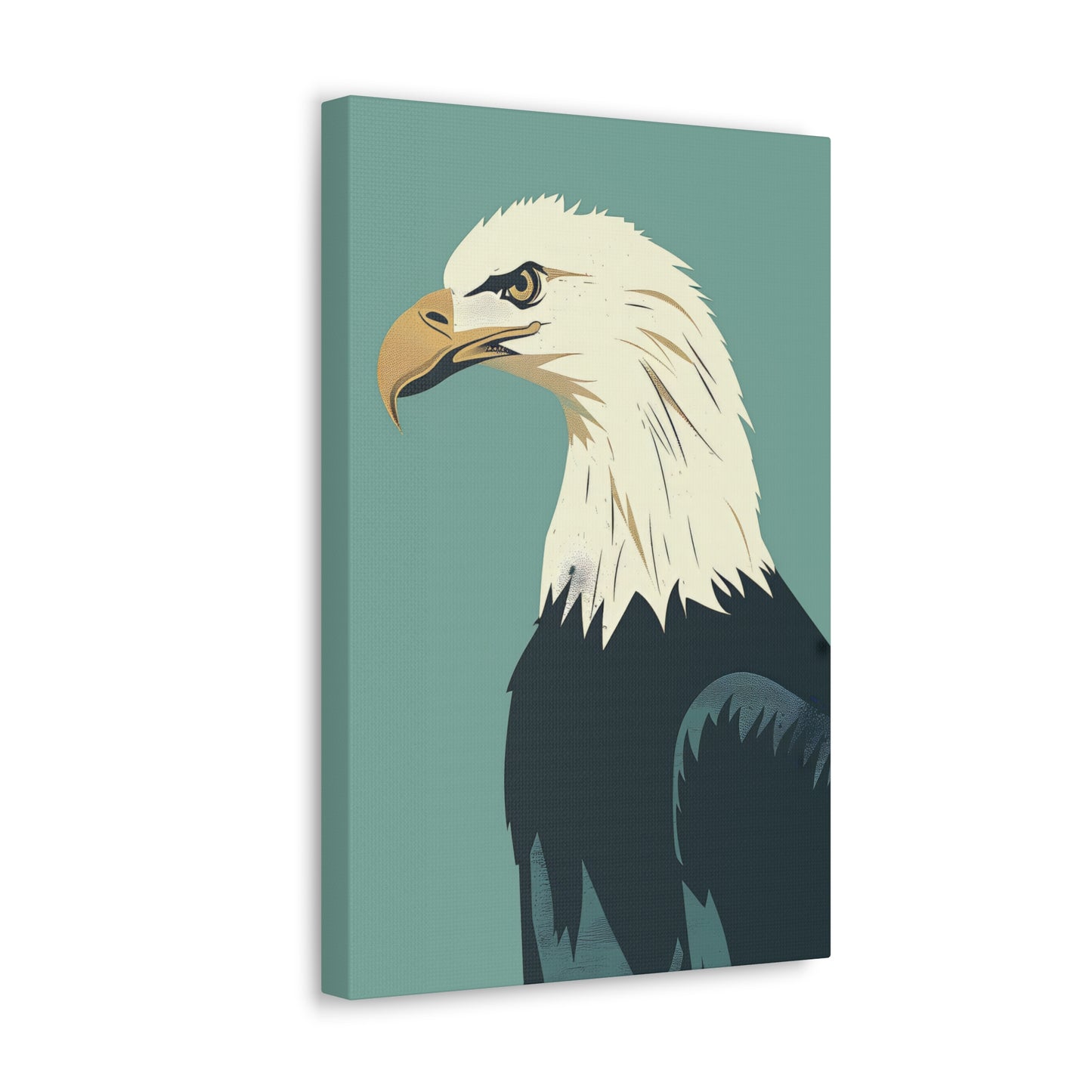 Bald Eagle Digital Illustration Canvas Gallery Wraps