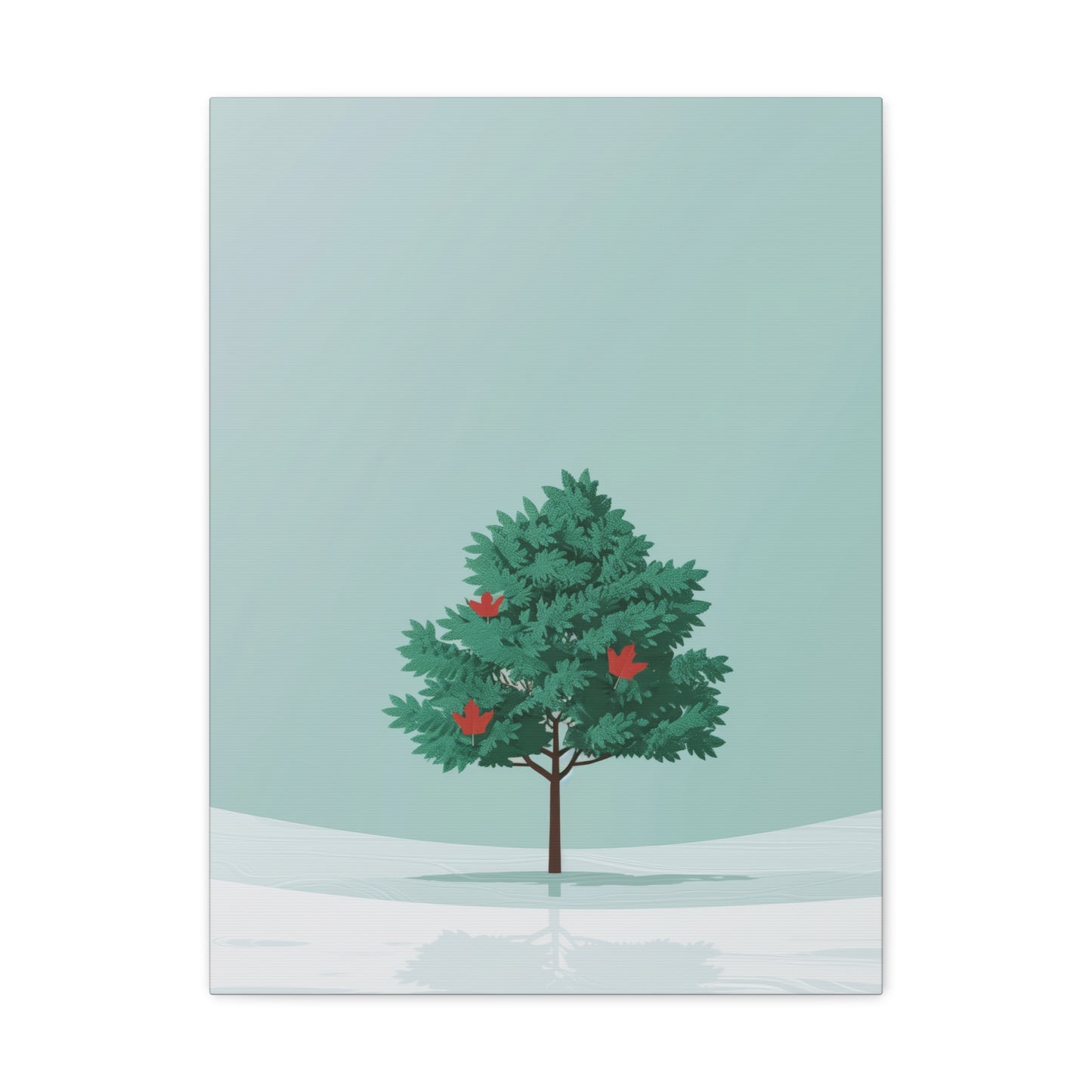 Maple Tree in Winter - Illustration Canvas Gallery Wraps