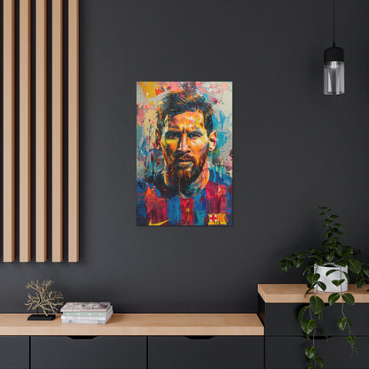 Lionel Messi - Abstract Digital Painting Canvas Gallery Wraps