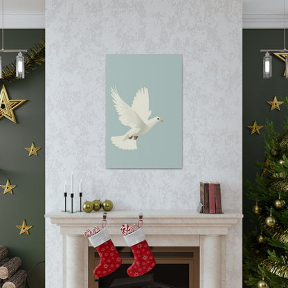 White Dove Digital Illustration Canvas Gallery Wraps