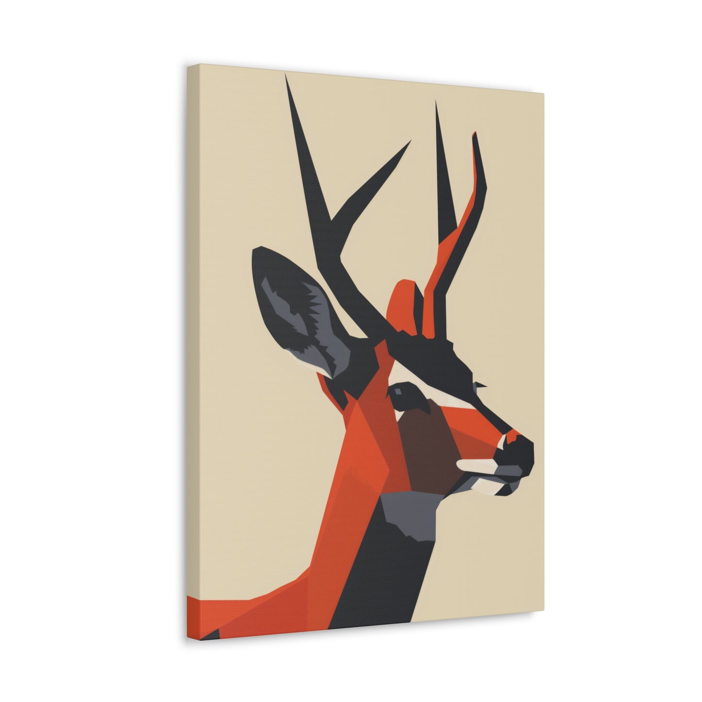 Reindeer with antlers Digital Illustration Canvas Gallery Wraps