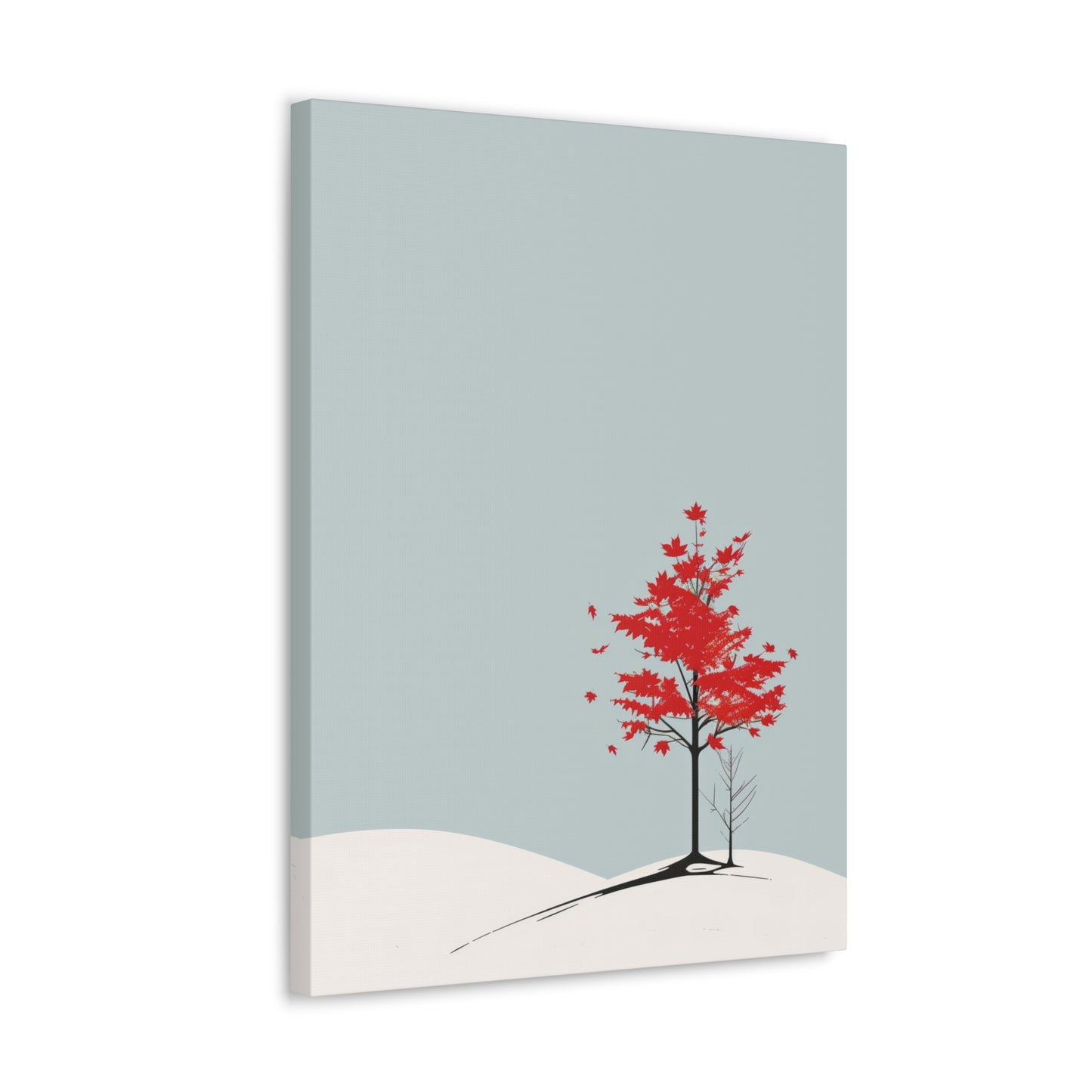 Maple Tree in Winter - Illustration Canvas Gallery Wraps