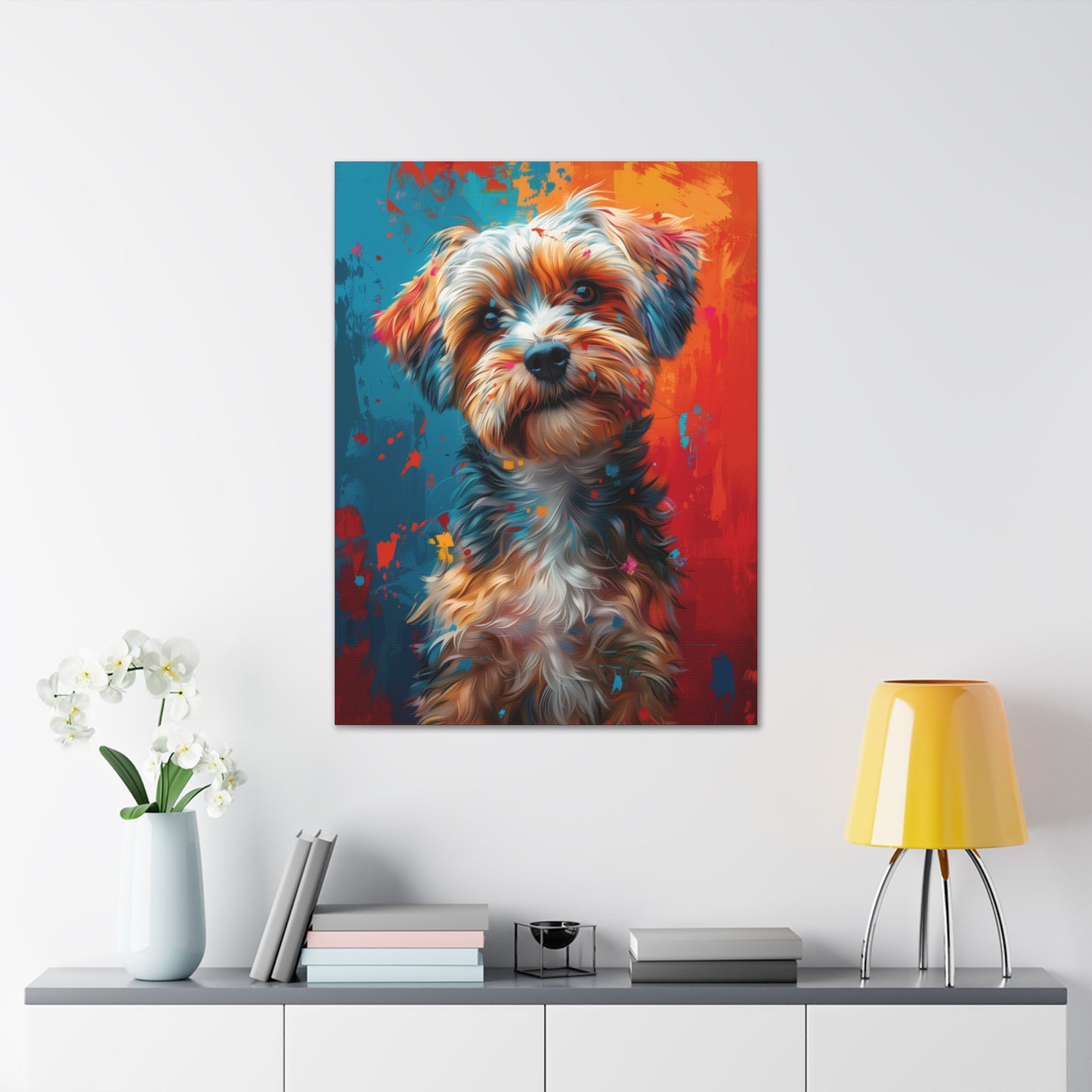 Terrier Dog - Illustration Canvas Gallery Wraps