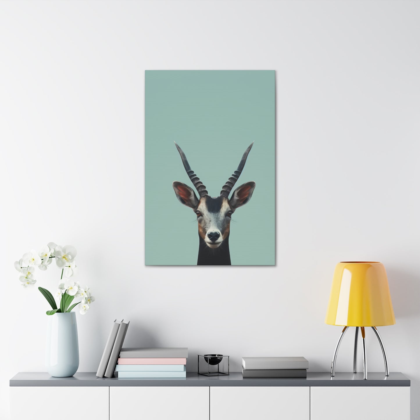 Antelope with Antlers Digital Illustration Canvas Gallery Wraps