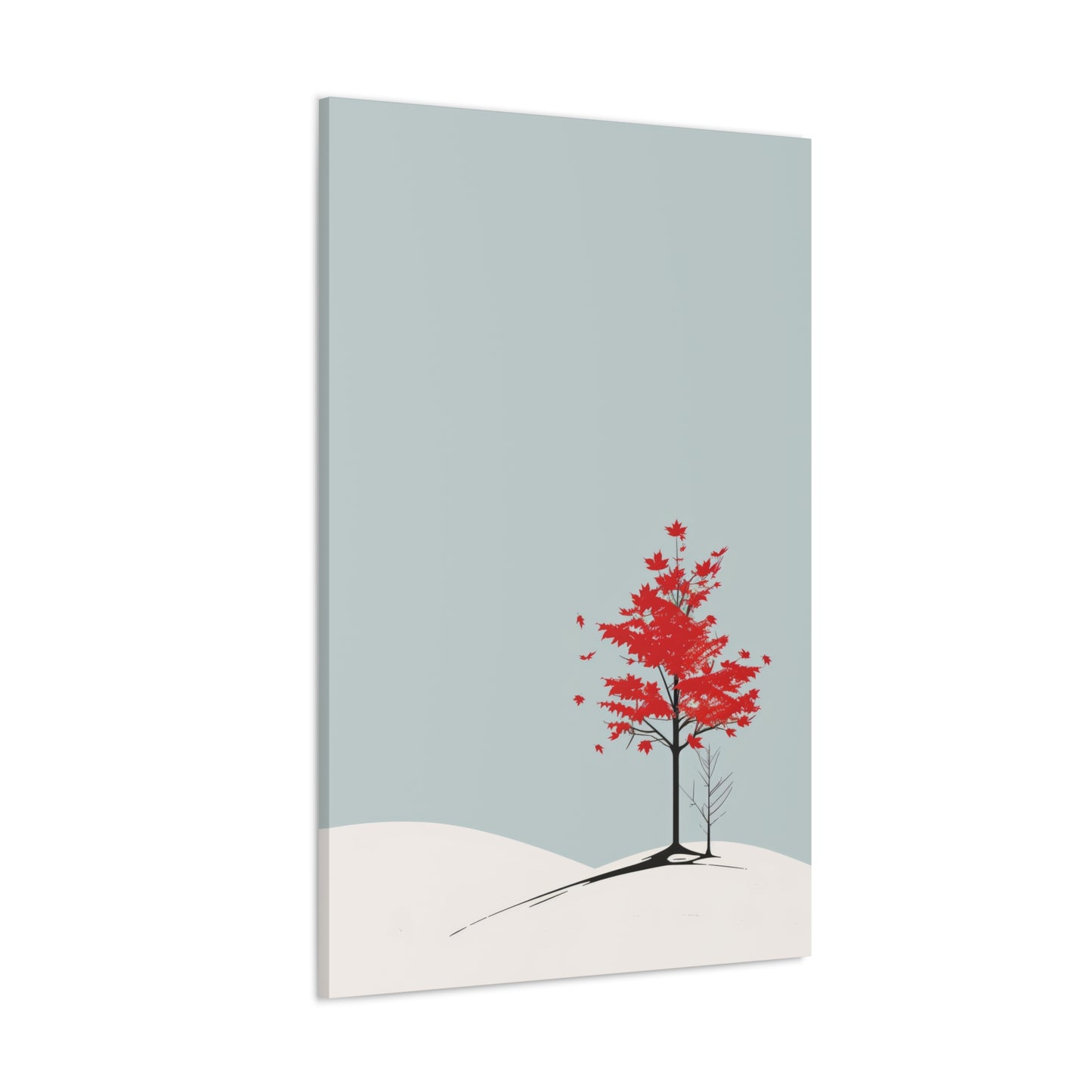 Maple Tree in Winter - Illustration Canvas Gallery Wraps