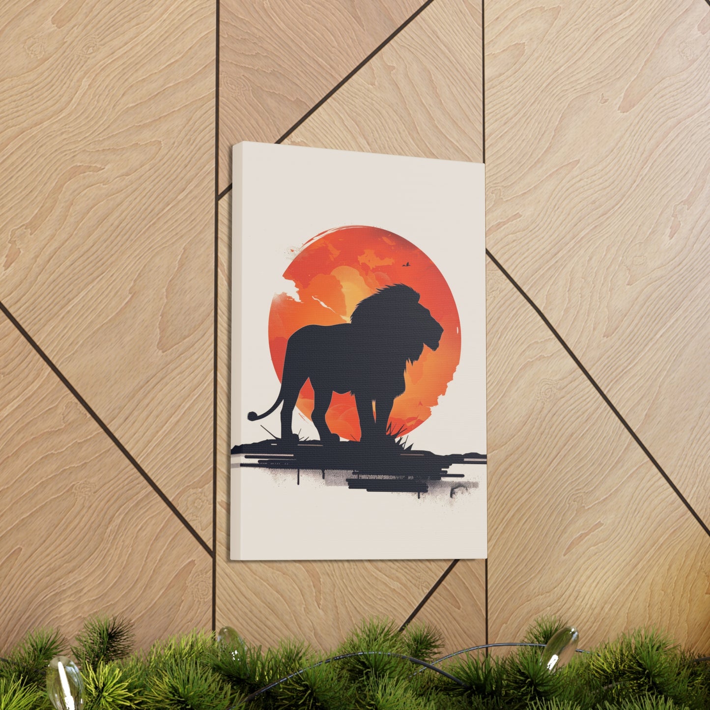 Lion Digital Illustration Canvas Gallery Wraps