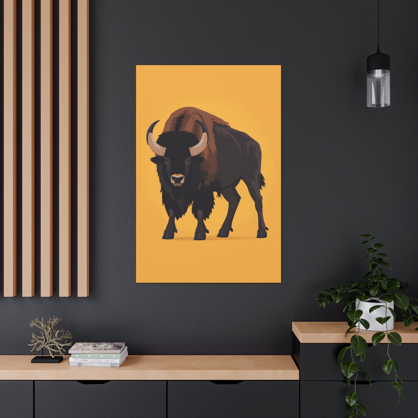 Bison - Digital Illustration Canvas Gallery Wraps