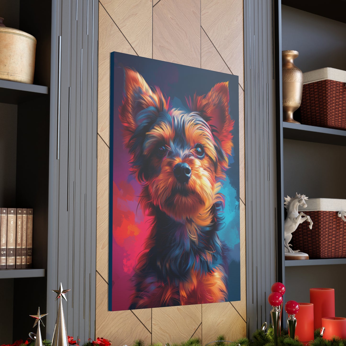 Terrier Dog - Abstract Illustration Canvas Gallery Wraps