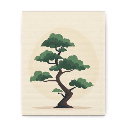 Bonsai Tree - Illustration Canvas Gallery Wraps