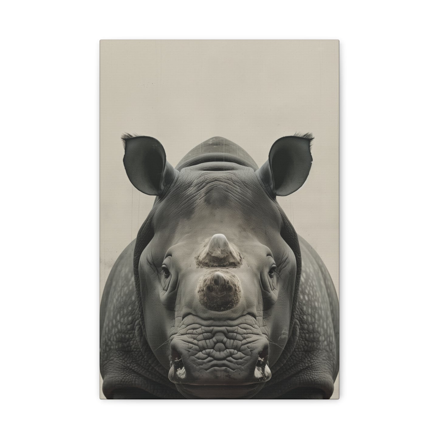 Rhinoceros  Digital Illustration Canvas Gallery Wraps