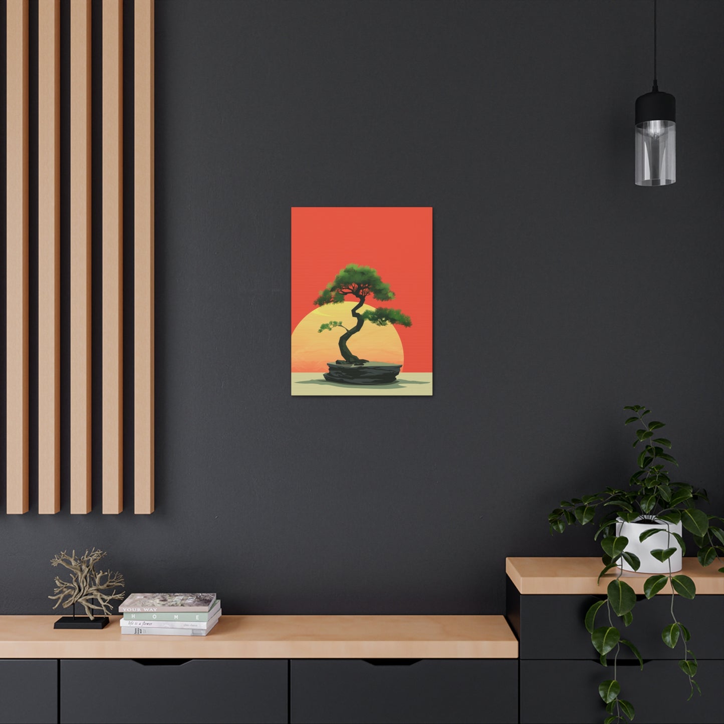 Bonsai Tree - Illustration Canvas Gallery Wraps