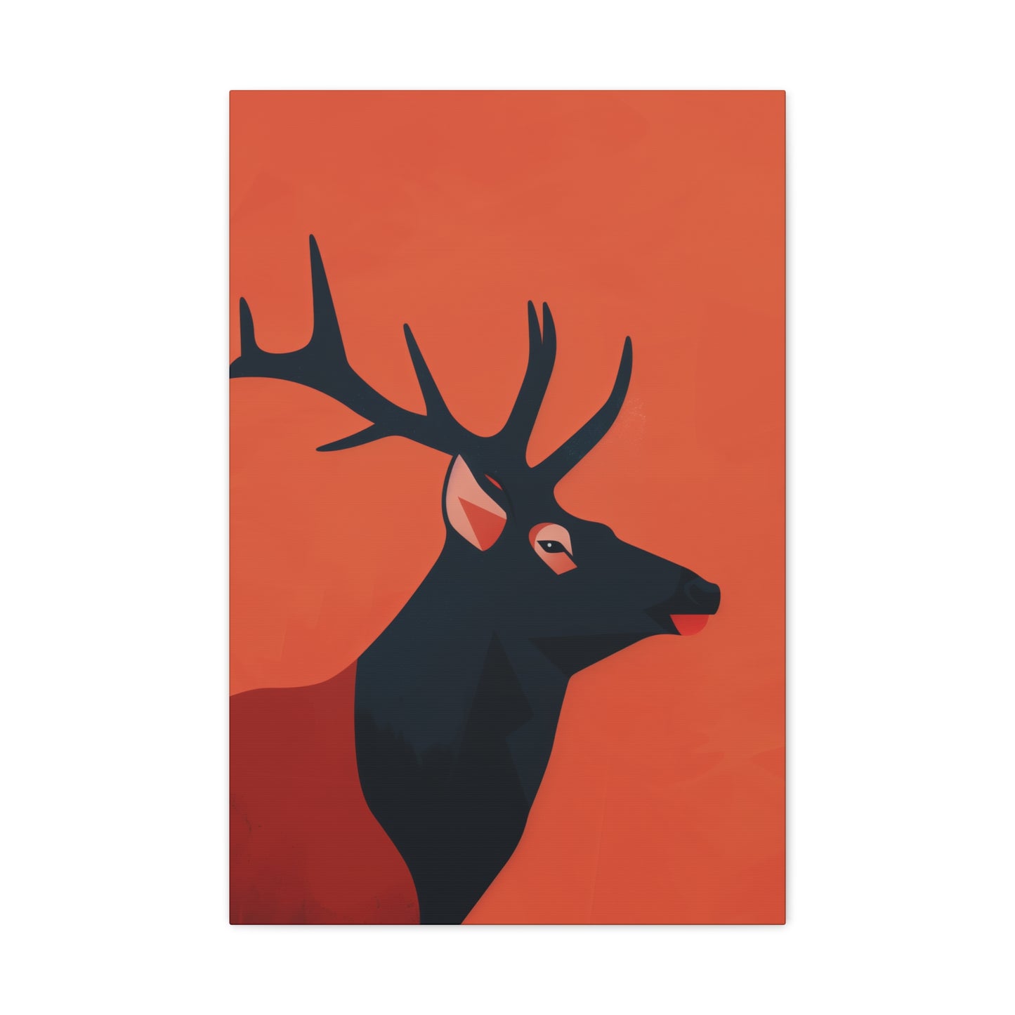 Reindeer with antlers Digital Illustration Canvas Gallery Wraps