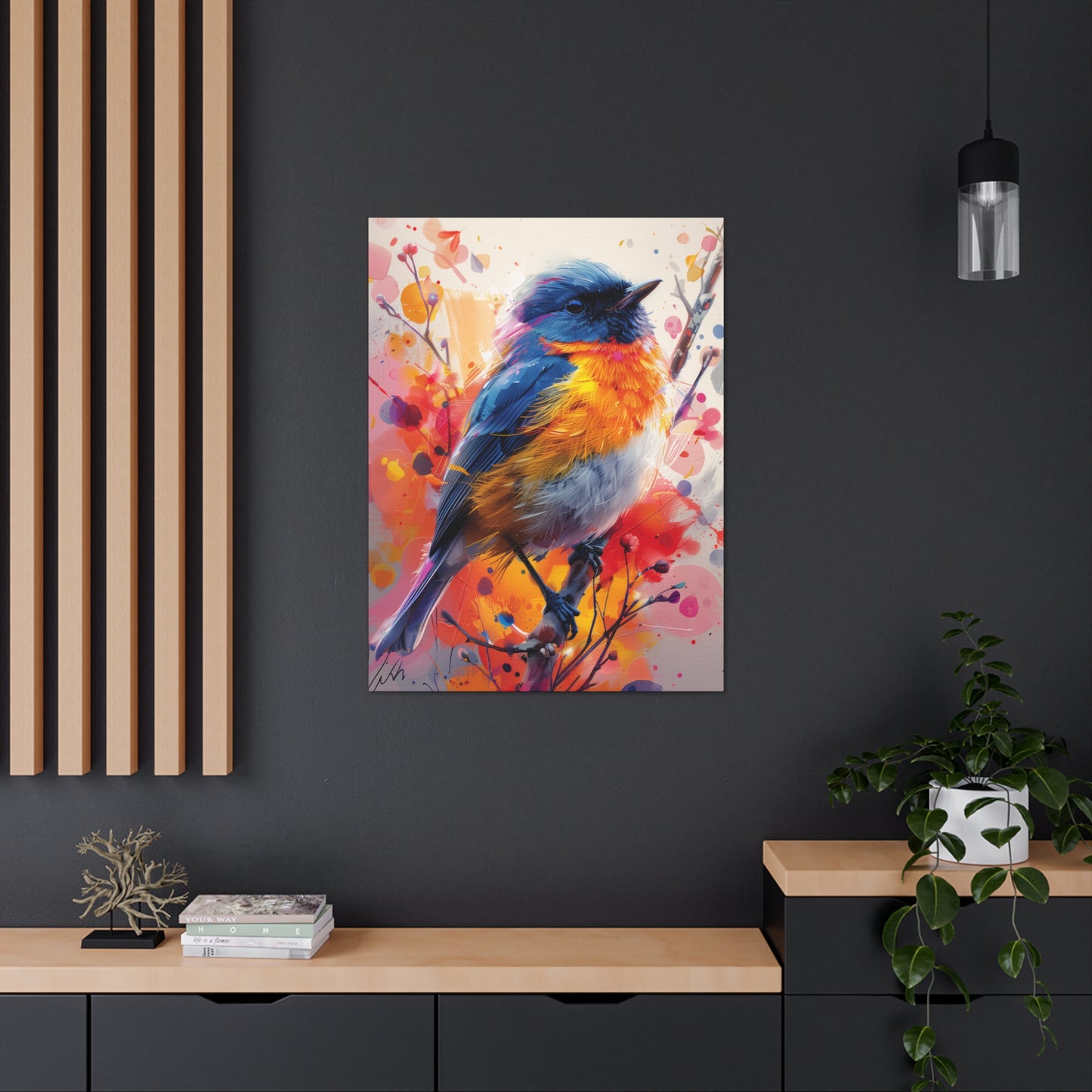 Bird - Abstract Illustration Canvas Gallery Wraps