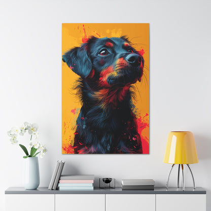 Labrador Dog - Abstract Illustration Canvas Gallery Wraps