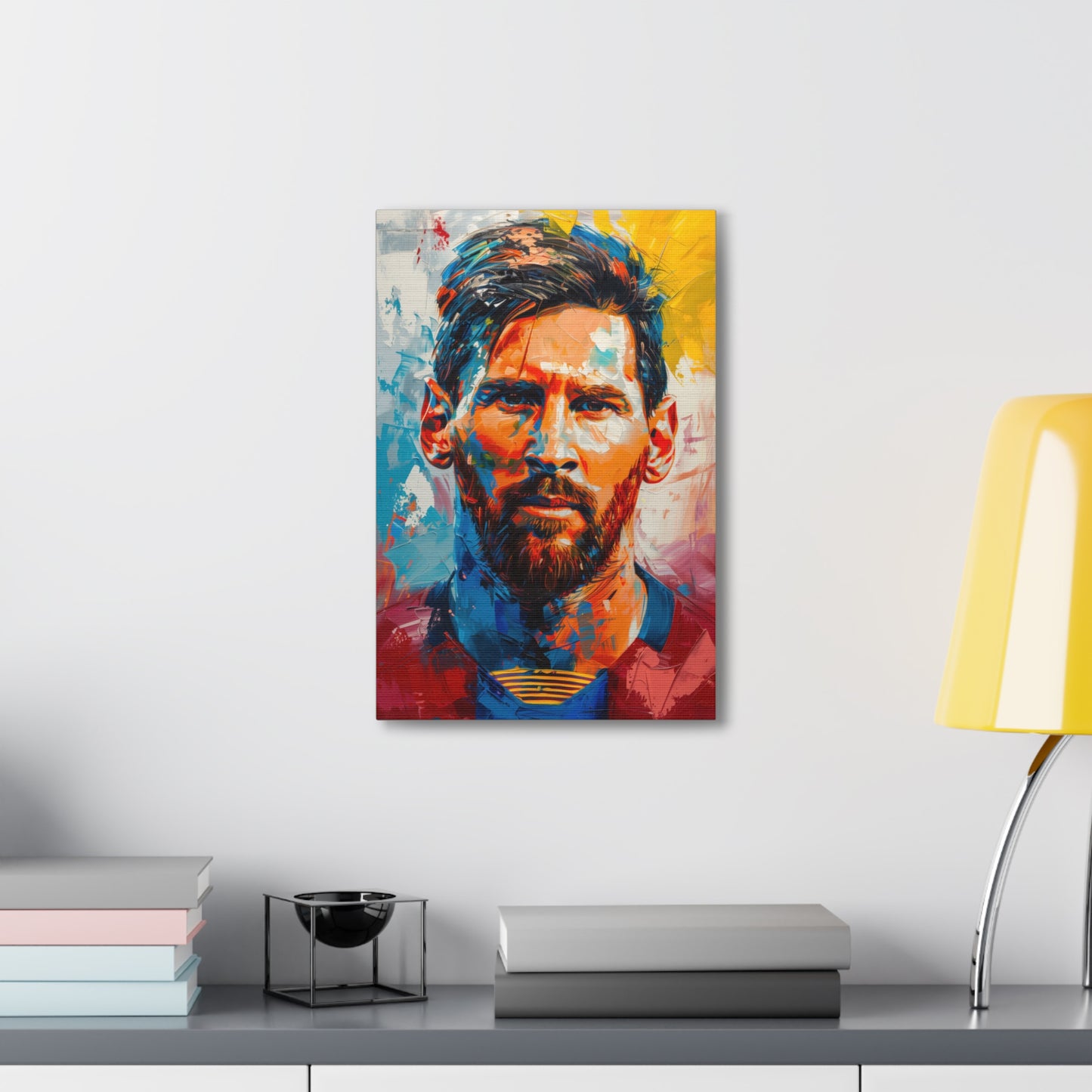 Lionel Messi - Abstract Digital Painting Canvas Gallery Wraps