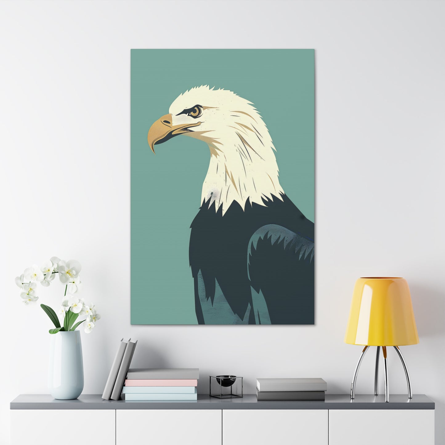 Bald Eagle Digital Illustration Canvas Gallery Wraps