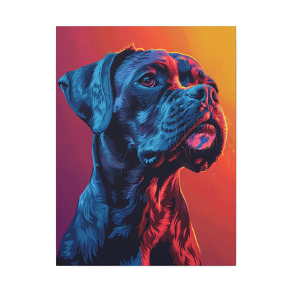 American Pit Bull Terrier Dog - Abstract Illustration Canvas Gallery Wraps