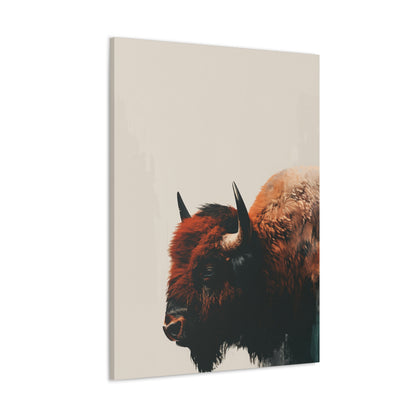 Bison - Illustration Canvas Gallery Wraps