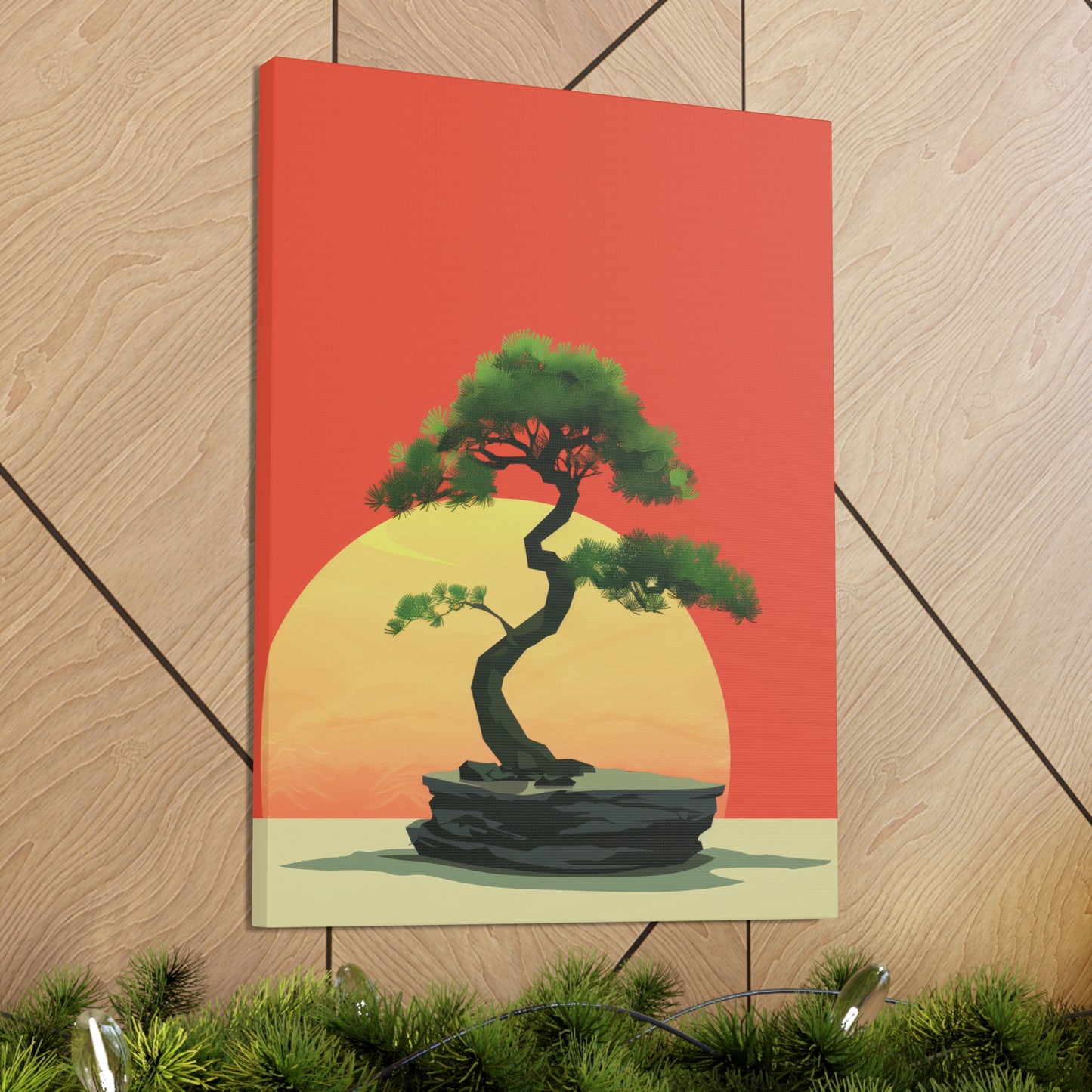 Bonsai Tree - Illustration Canvas Gallery Wraps