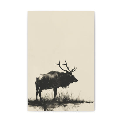 Moose Digital Illustration Canvas Gallery Wraps