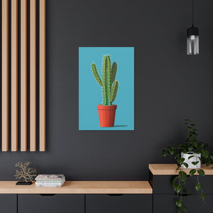 Cactus Plant - Illustration Canvas Gallery Wraps