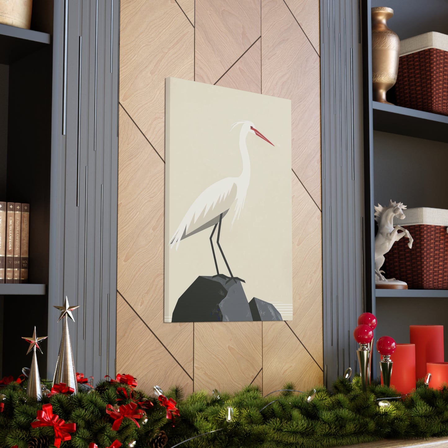 Stork Digital Illustration Canvas Gallery Wraps