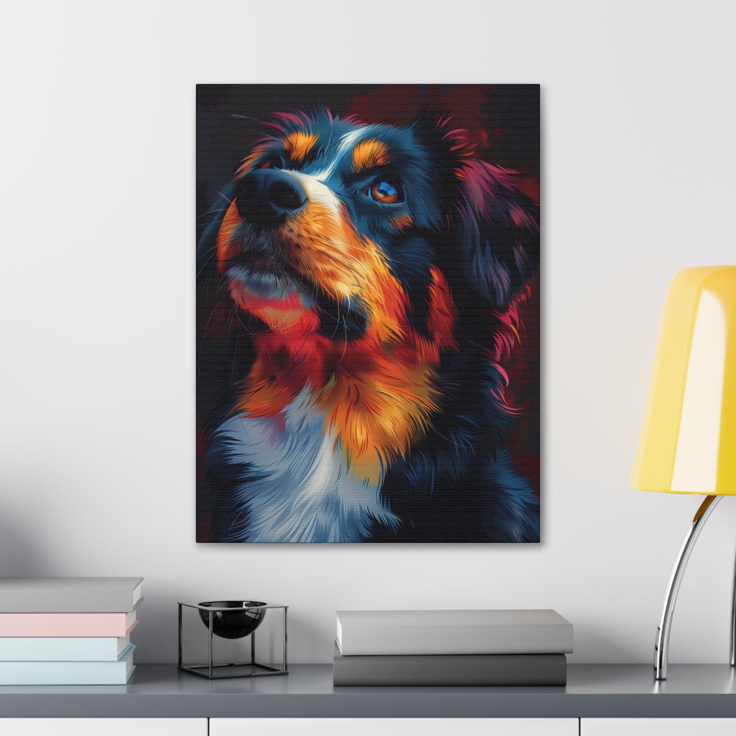 Border Collie - Abstract Illustration Canvas Gallery Wraps