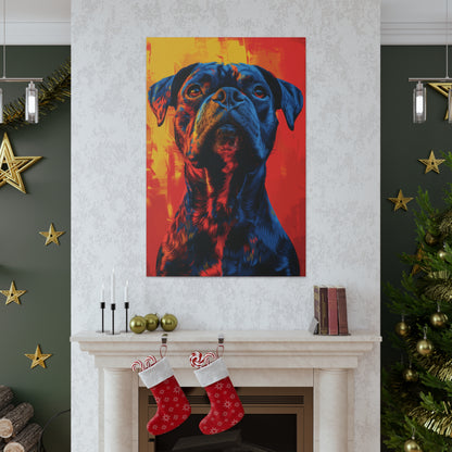 American Pit Bull Terrier - Abstract Illustration Canvas Gallery Wraps