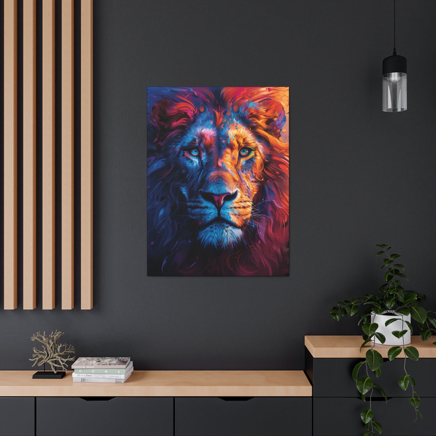 Lion - Illustration  Canvas Gallery Wraps