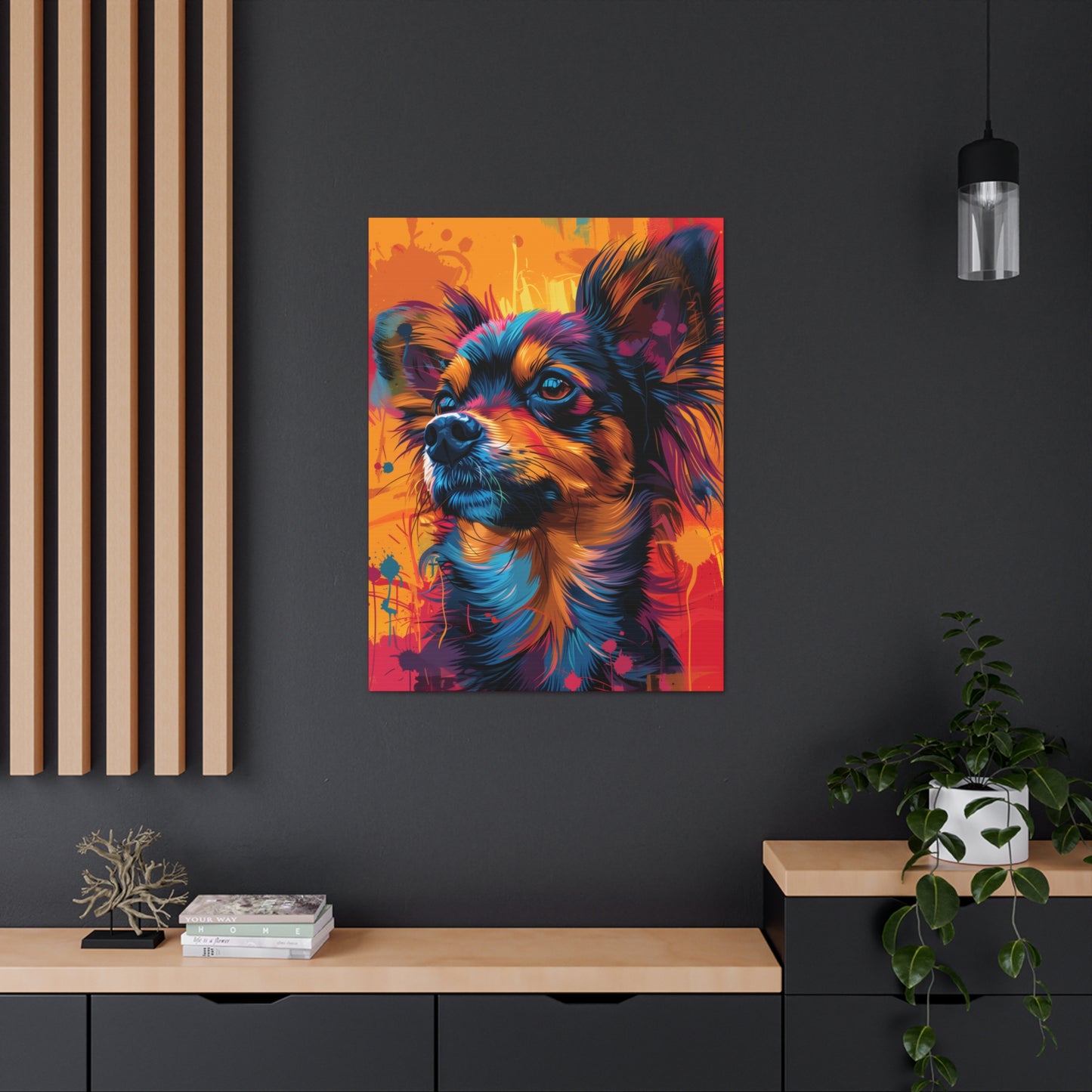 Chihuahua Dog - Abstract Illustration Canvas Gallery Wraps