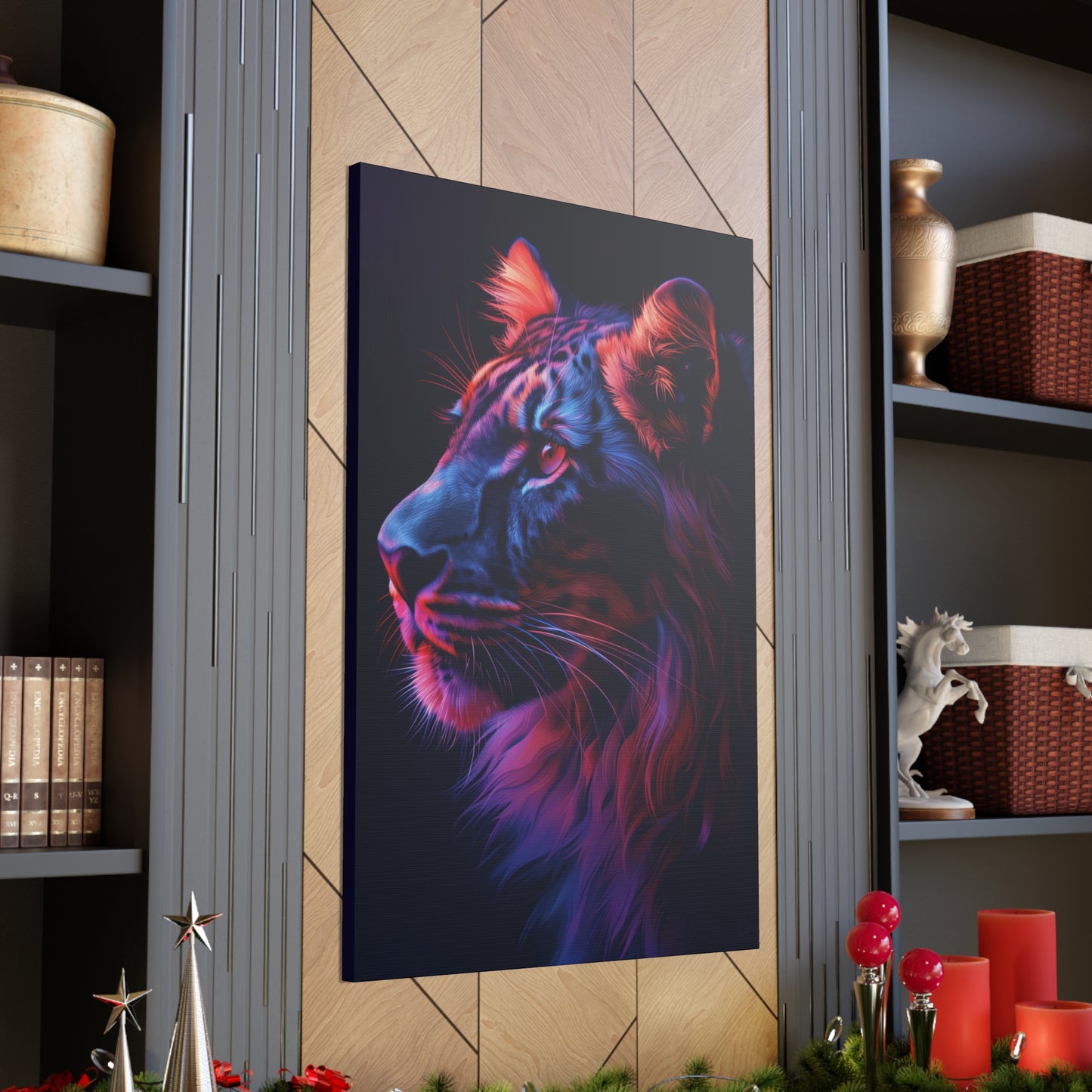 Lion - Illustration  Canvas Gallery Wraps