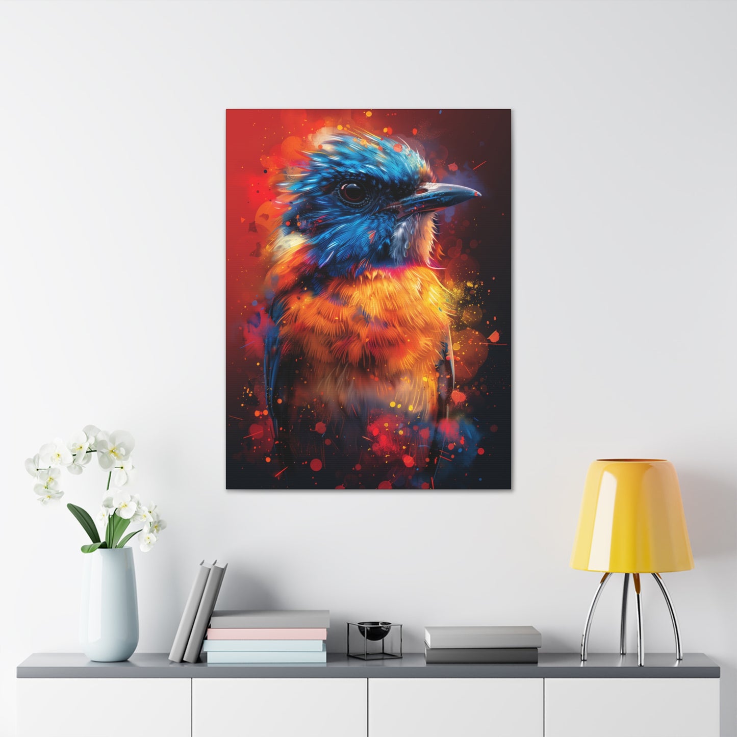 Bird Abstract - Illustration Canvas Gallery Wraps