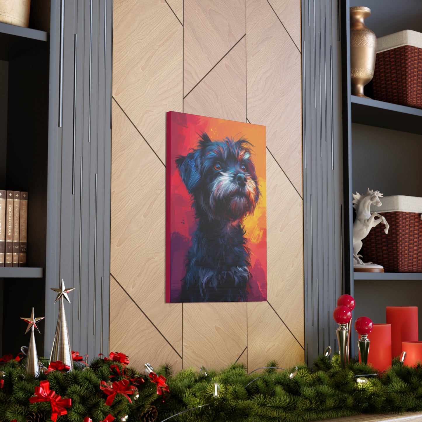 Rottweiler Dog - Abstract Illustration Canvas Gallery Wraps