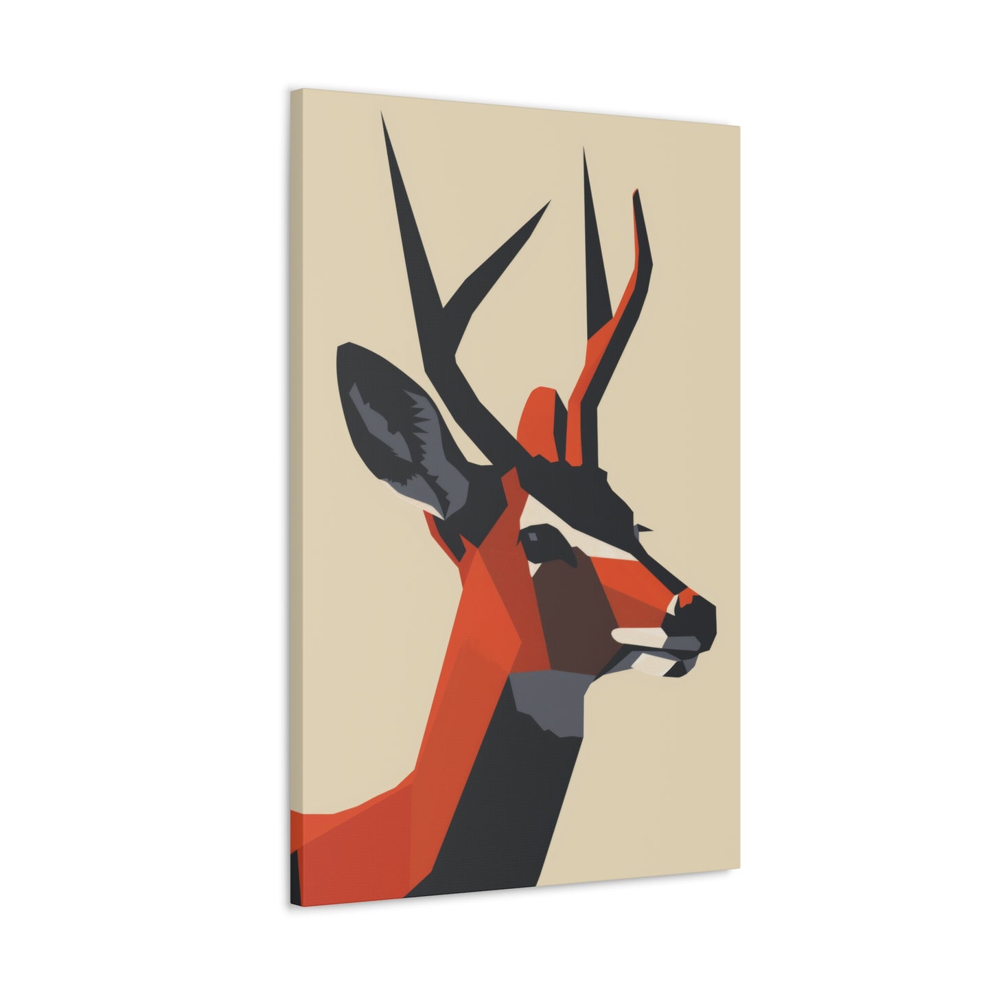 Reindeer with antlers Digital Illustration Canvas Gallery Wraps