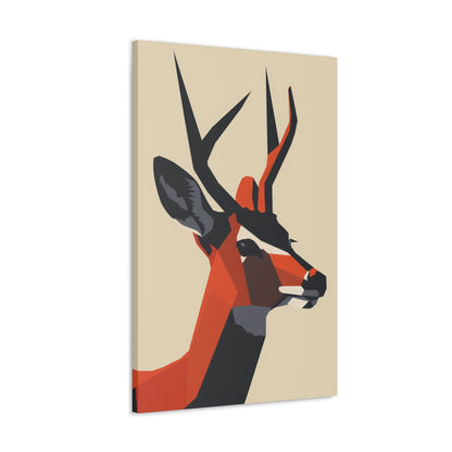 Reindeer with antlers Digital Illustration Canvas Gallery Wraps