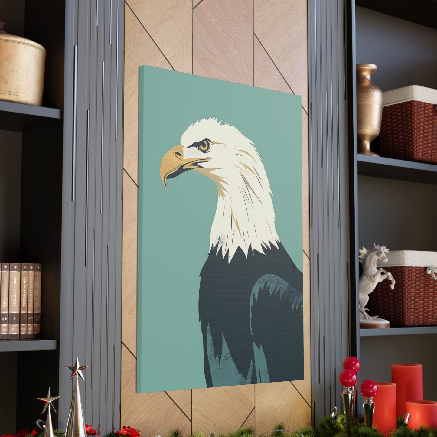 Bald Eagle Digital Illustration Canvas Gallery Wraps