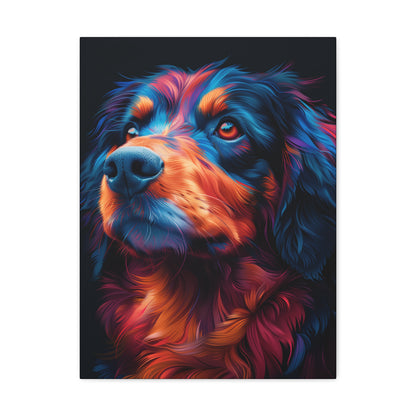 Retriever Dog - Illustration Canvas Gallery Wraps