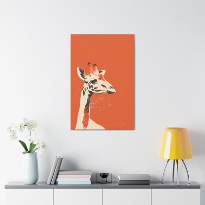 Giraffe Digital Illustration Canvas Gallery Wraps