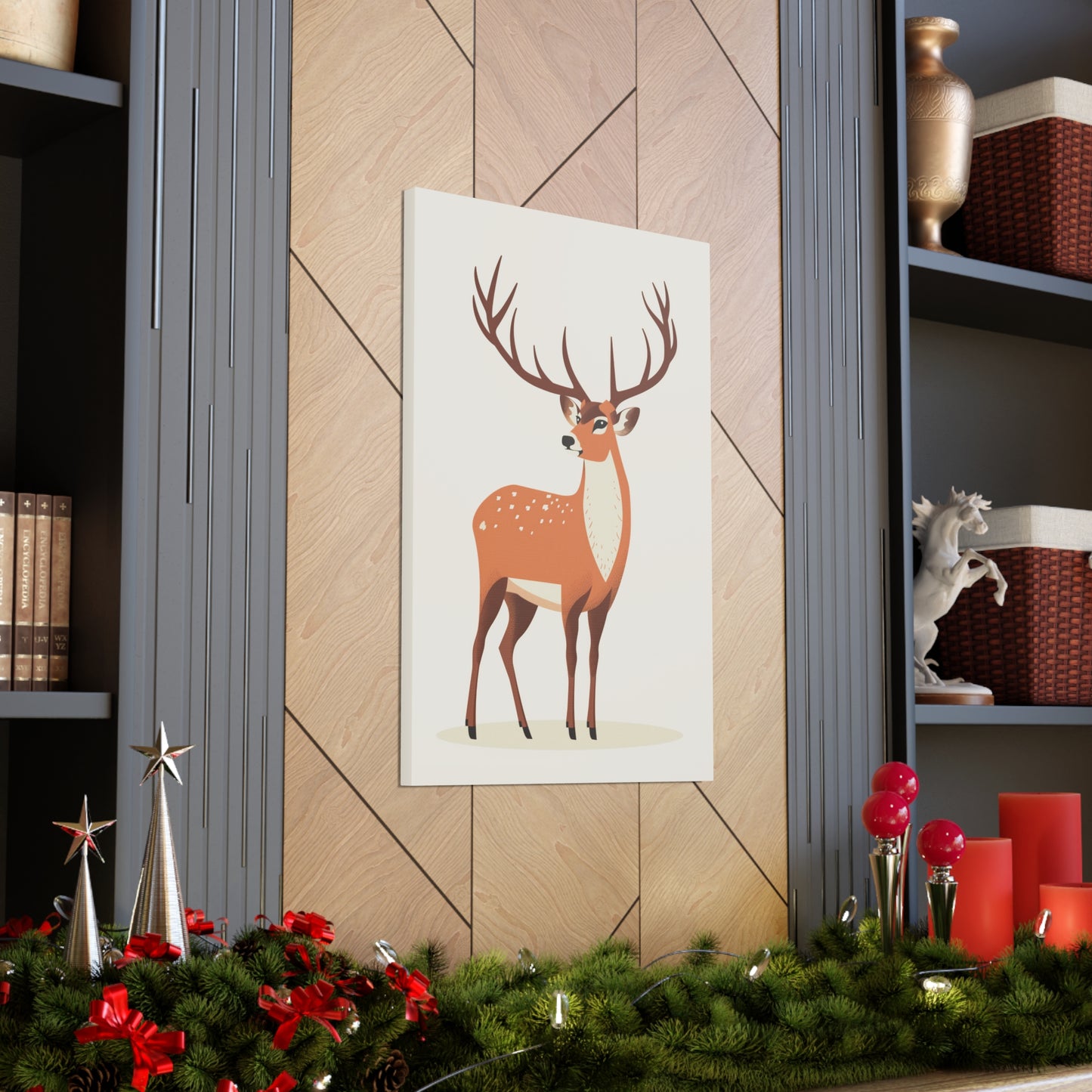 Deer - Digital Illustration Canvas Gallery Wraps