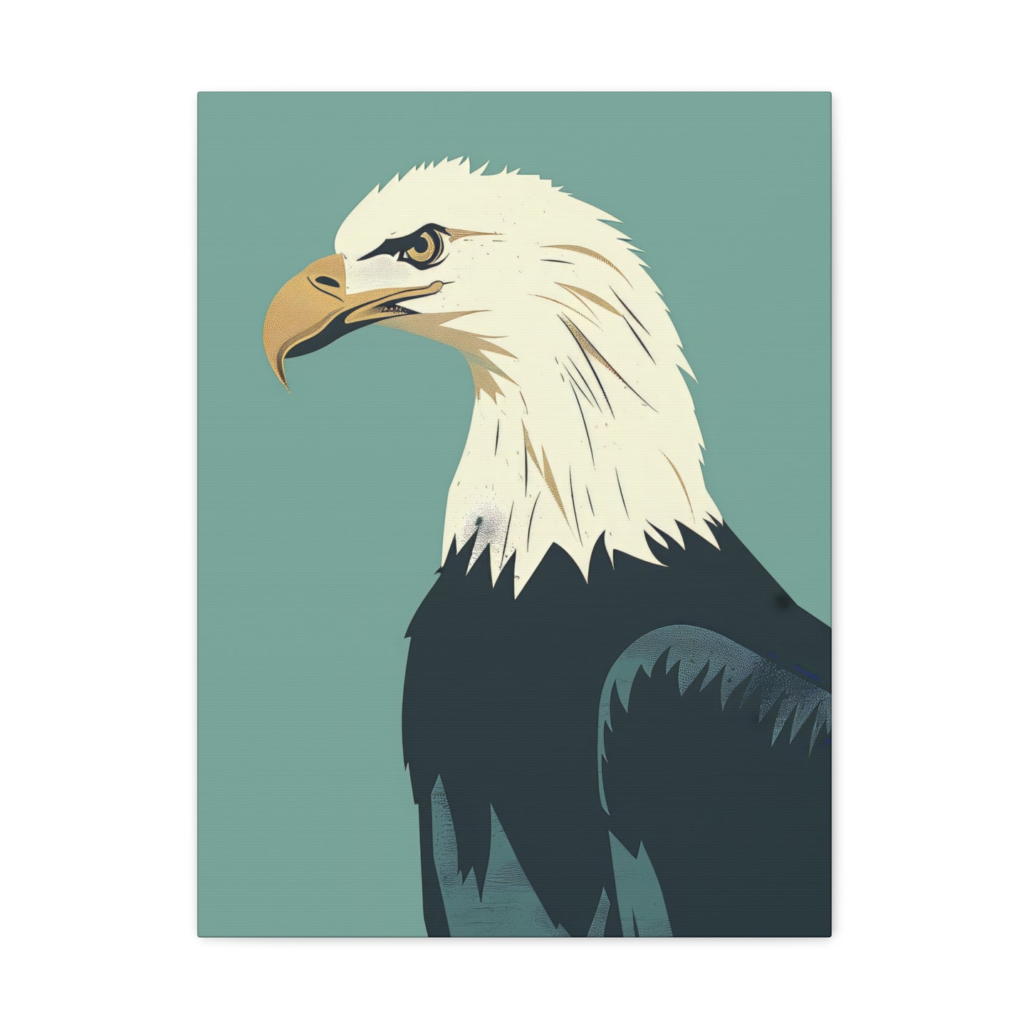 Bald Eagle Digital Illustration Canvas Gallery Wraps