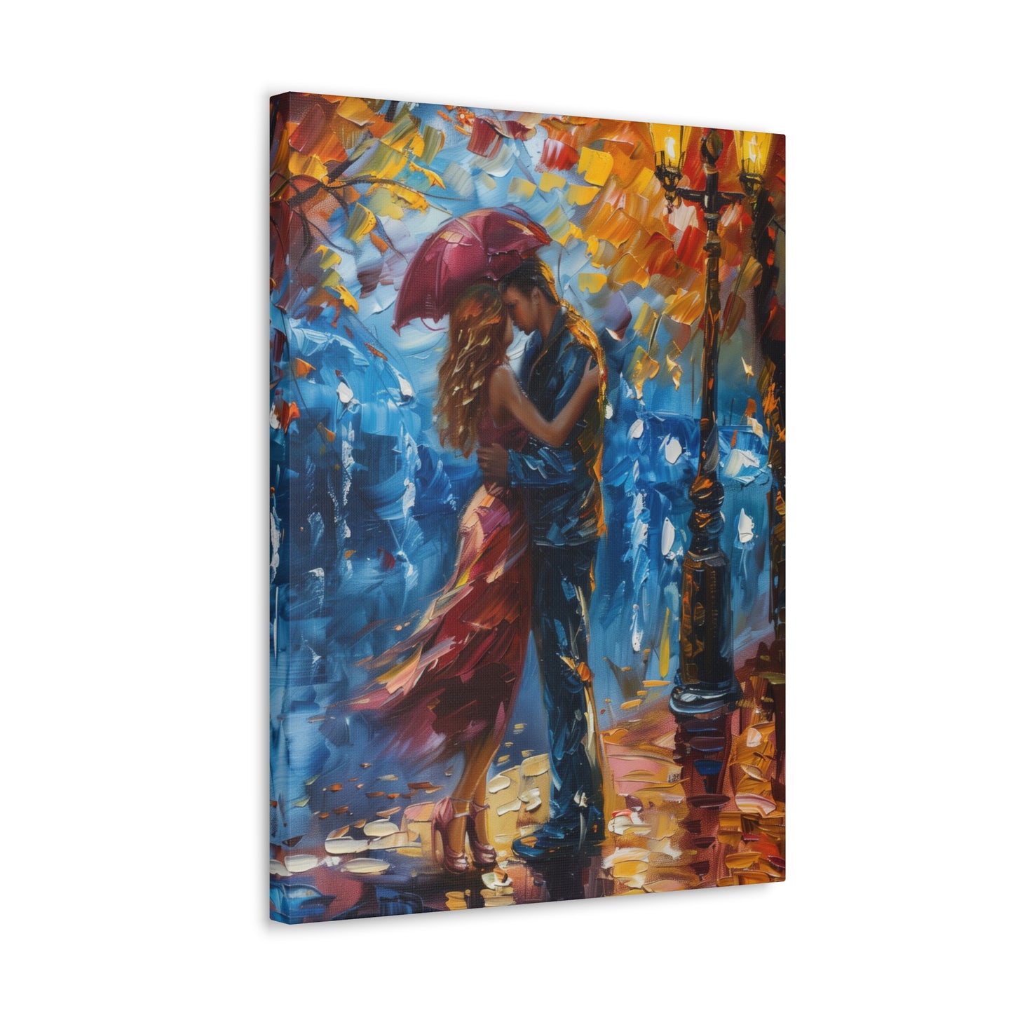 Couple - Leonid Afremov Style Digital Oil Painting Canvas Gallery Wraps