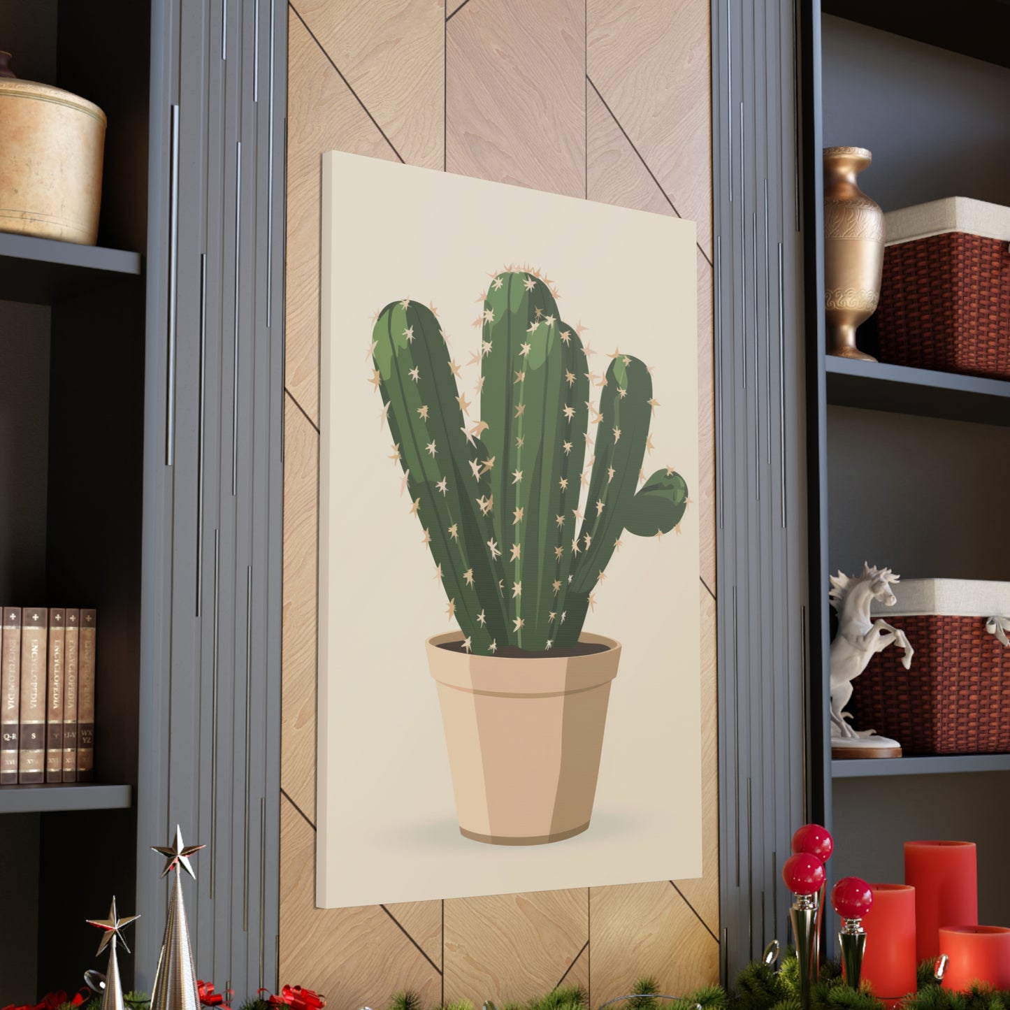 Cactus Plant - Illustration Canvas Gallery Wraps