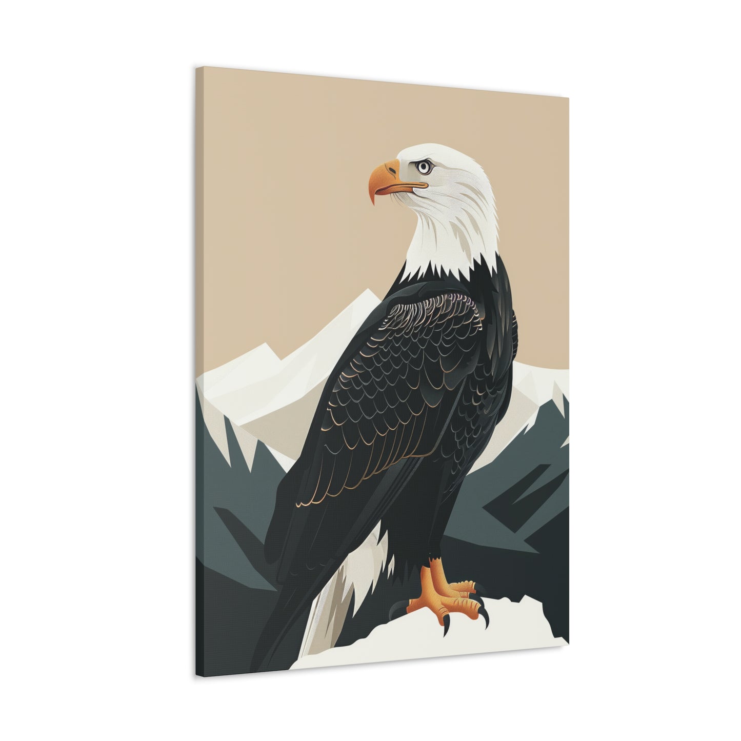 Bald Eagle Digital Illustration Canvas Gallery Wraps