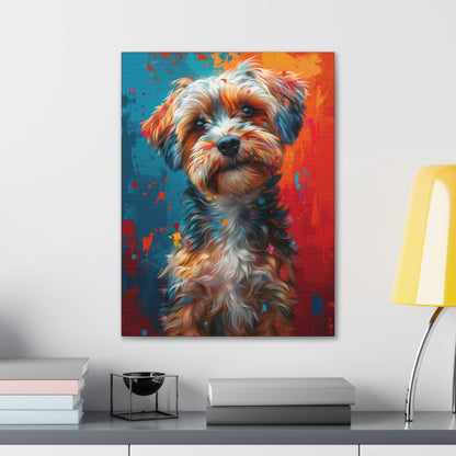 Terrier Dog - Illustration Canvas Gallery Wraps