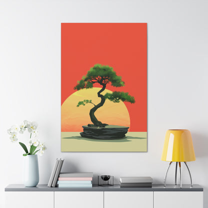 Bonsai Tree - Illustration Canvas Gallery Wraps