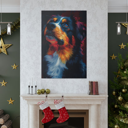 Border Collie - Abstract Illustration Canvas Gallery Wraps