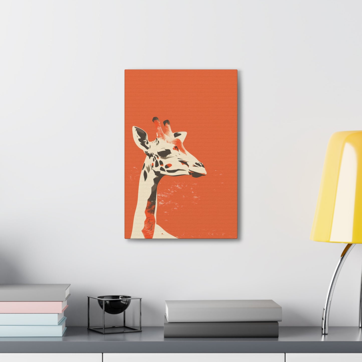 Giraffe Digital Illustration Canvas Gallery Wraps