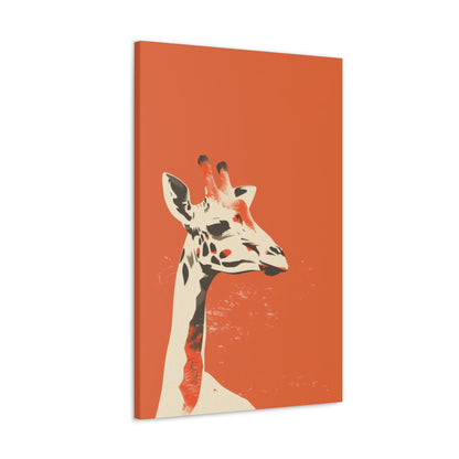 Giraffe Digital Illustration Canvas Gallery Wraps