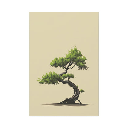 Bonsai Tree - Illustration Canvas Gallery Wraps